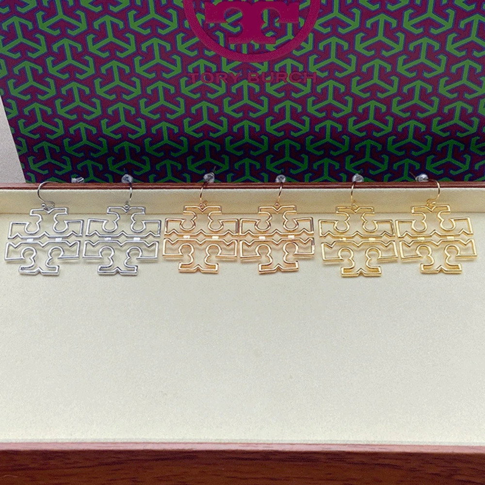 Tory Burch Gold Plated Hollow Earrings